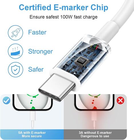 iPhone 17 16 15 Fast Charging USBC Charger Block Type C Charger 6FT Cord with iPhone Air/17/17 Plus/17 Pro/17 Pro Max/16/16 Plus/16 Pro/16 Pro Max/15/15 Plus/15 Pro/15 Pro Max/Samsung in Saudi Arabia