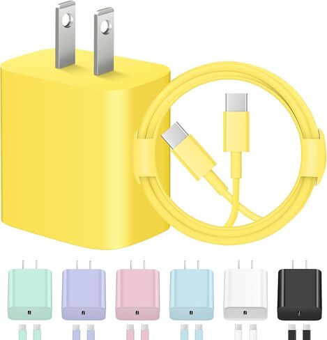 شاحن iPhone 16 15 شحن سريع USB C شاحن بلوك نوع C مع كابل 6FT iPhone 16 لهاتف iPhone 16/16 Plus/16 Pro/16 Pro Max/iPhone 15/15 Plus/15 Pro/15 Pro Max/Samsung ((وردي) in Saudi Arabia