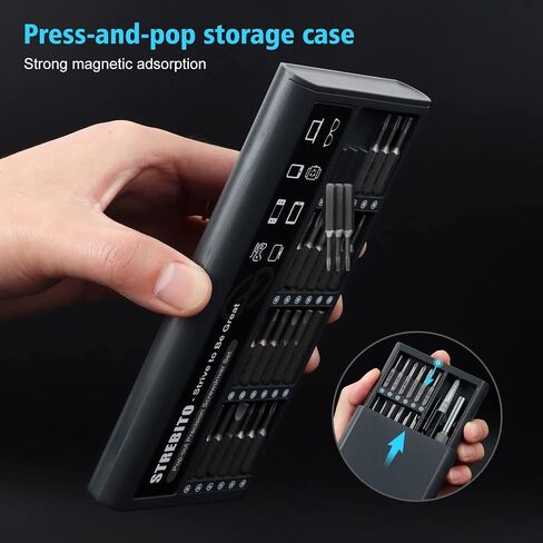 STREBITO Micro Screwdriver Set 50 in 1 Precision Screwdriver Set, Electronics Tool Kit Screwdriver Kit - Computer, iPhone, Macbook, PS4, PS5, Nintendo, Xbox Controller Repair Kit, S2 Multi Bit Driver in Saudi Arabia