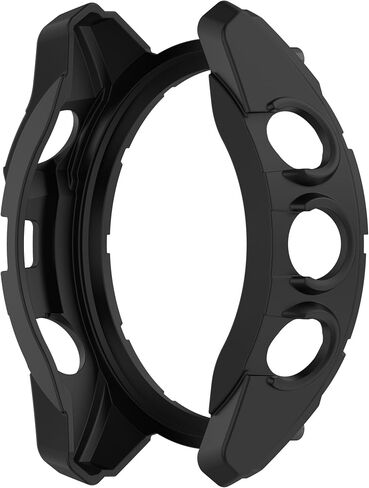 Compatible with Garmin Fenix 8 Solar 51mm Case Cover, Soft Anti-Drop PC Watch Case Cover Replacement Protective Cases for Garmin Fenix 8 Solar 51mm Watch (Black) in Kuwait