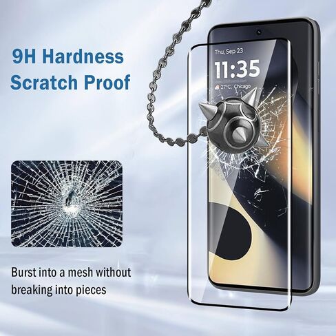 عبوتان ثلاثي الأبعاد متوافقان مع واقي شاشة Moto Edge (2024)/2023، تغطية كاملة ثلاثية الأبعاد لطبقة من الزجاج المقوى 9H، مقاوم للخدش عالي الدقة، خالٍ من الفقاعات لواقي شاشة Motorola Moto Edge 2024 in Kuwait