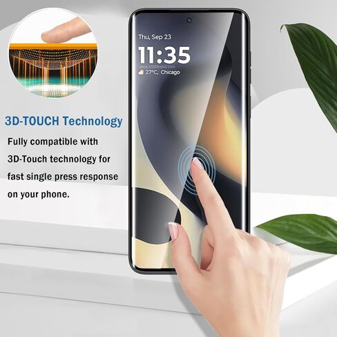 عبوتان ثلاثي الأبعاد متوافقان مع واقي شاشة Moto Edge (2024)/2023، تغطية كاملة ثلاثية الأبعاد لطبقة من الزجاج المقوى 9H، مقاوم للخدش عالي الدقة، خالٍ من الفقاعات لواقي شاشة Motorola Moto Edge 2024 in Kuwait