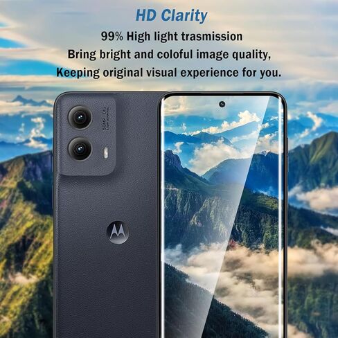 عبوتان ثلاثي الأبعاد متوافقان مع واقي شاشة Moto Edge (2024)/2023، تغطية كاملة ثلاثية الأبعاد لطبقة من الزجاج المقوى 9H، مقاوم للخدش عالي الدقة، خالٍ من الفقاعات لواقي شاشة Motorola Moto Edge 2024 in Kuwait