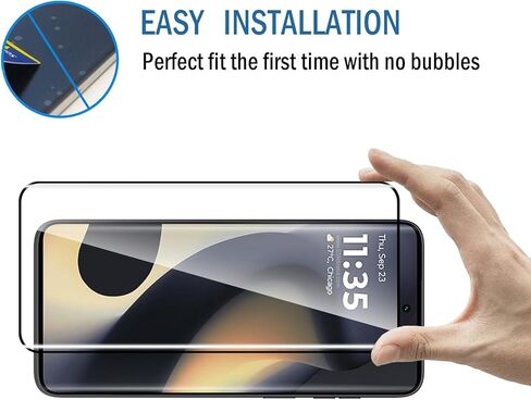 عبوتان ثلاثي الأبعاد متوافقان مع واقي شاشة Moto Edge (2024)/2023، تغطية كاملة ثلاثية الأبعاد لطبقة من الزجاج المقوى 9H، مقاوم للخدش عالي الدقة، خالٍ من الفقاعات لواقي شاشة Motorola Moto Edge 2024 in Kuwait