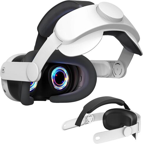 Tyasoleil Head Strap for Meta Quest 3 & 3S, VR Accessories Headset 100% Compatible with Oculus Quest 3/3S, Adjustable, Reduce Pressure Elite Strap Replacement for Enhanced Support & Comfort in Kuwait