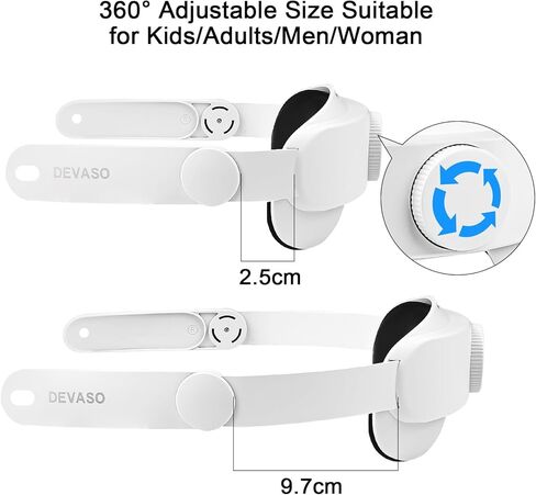 Tyasoleil Head Strap for Meta Quest 3 & 3S, VR Accessories Headset 100% Compatible with Oculus Quest 3/3S, Adjustable, Reduce Pressure Elite Strap Replacement for Enhanced Support & Comfort in Kuwait