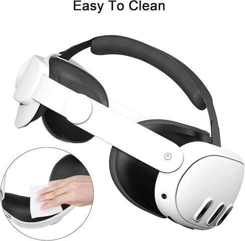 Tyasoleil Head Strap for Meta Quest 3 & 3S, VR Accessories Headset 100% Compatible with Oculus Quest 3/3S, Adjustable, Reduce Pressure Elite Strap Replacement for Enhanced Support & Comfort in Kuwait