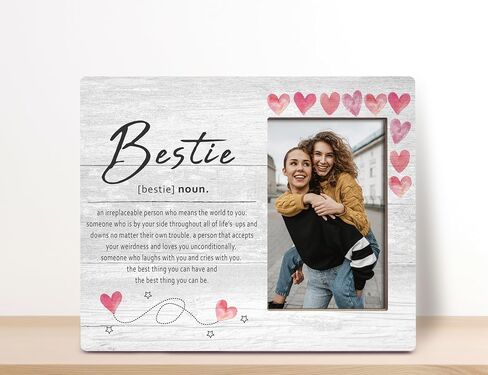 إطار صورة Orchroma Soul Sister for Life - هدايا عيد ميلاد لأفضل صديق Bestie Bff، هدايا أخت من الأخت، هدايا أخت الروح للنساء أفضل الأصدقاء إطار الصورة 8x10 بوصة in Saudi Arabia