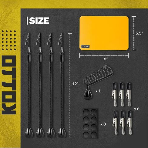 Fstop Labs Third Hand Soldering Tool PCB Holder Four Magnetic Based With Iron Holder, Flexible Metal Arms Helping Hands Crafts Jewelry Hobby Workshop Helping Station Non-Slip Steel Weighted Base in Kuwait