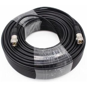 RG8X Coaxial Cable 200ft (60m), CB Coax Cable, UHF PL259 Male to Male Coaxial Cable Connector for HAM Radio, Antenna Analyzer