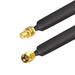 Window Pass Through Flat Coaxial Cable SMA Male to SMA Female Jack Adapter 12 inches