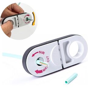 6'' 3 Holes Fiber Optic Wire Stripers,Comes with 4 Cable Stripping Hole Sizes and a Small Adjustment Wrench,Precision Fiber Stripper/Optic Tools for Installers and Electricians
