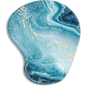 Ergonomic Mouse Pad with Gel Wrist Rest Support, Cute Mouse Pads with Non-Slip Rubber Base Wrist Rest Pad for Home, Office & Travel Easy Typing & Pain Relief, Peony