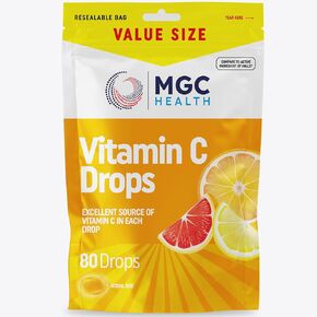 MGC HEALTH - Drops - Assorted Citrus + Vitamin C Flavor - 480 Count (Pack of 6)
