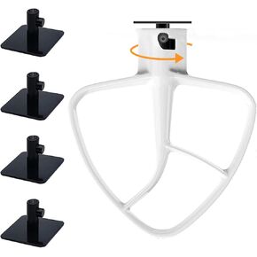 4 Pack Stand Mixer Attachment Holders, Food Mixer Accessories Hooks Compatible with Kitchenaid All Stand Mixer Attachment for Storing Flex Edge Beater, Egg Stirrer, Dough Hook, More Accessories