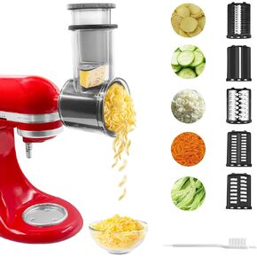 مبشرة الجبن لملحقات مساعدات المطبخ ومرفقات تقطيع اللحم لخلاطات أدوات المطبخ وملحقات التقطيع مع 5 شفرات in Kuwait