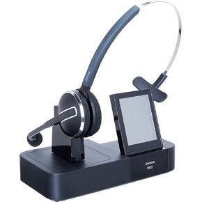 Jabra PRO 9460 Mono Wireless Headset with Touchscreen for Deskphone & Softphone (Renewed)