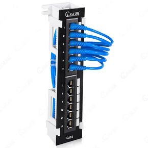 NewYork Cables® Cat6 48 Port Patch Panel - 2U Rack-Mount Design, Unshielded Ports, Color-Coded Labels – Perfect Ethernet Patch Panel for Data Centers, Large-Scale Enterprises & IT Network Optimization