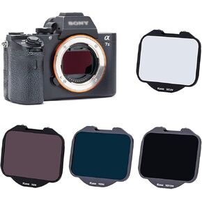 Kase 4 in 1 Clip-in Filter Kit (MCUV/ND8/ND64/ND1000),Neutral Density ND & UV Protection Filters for Sony Alpha Camera A7/A7II/A7III/A7R/A7RII/A7RIII/A7RIV/A7S/A7SII/A7SIII/A9/A9II/FX3