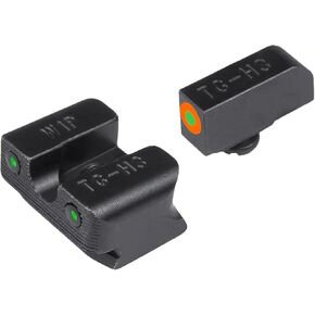 Truglo Tritium Pro Night Sights, Compatible with Walther Handgun Models Compact Durable Glow-in-The-Dark Front & Rear Gun Sight Set with Focus Lock Front Ring