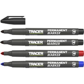 قلم تحديد البناء الدائم Tracer Fine-Point (قلم تحديد للأغراض العامة بنقطة رصاصة 1-2 مم مع حبر سريع الجفاف) – أسود