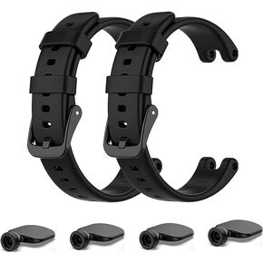 2 pack Watch Band for Garmin Lily, Soft Silicone Wristband Strap Sport Replacement Band Compatible with Garmin Lily for Man and Women