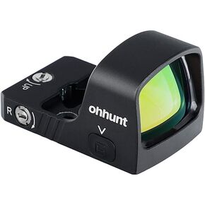 ohhunt RD U2 3 MOA Red Dot Sight for RMR Footprint and Picatinny Mount 1X24X20mm Micro Shake Awake Red Reflex Sight 10 Brightness Levels