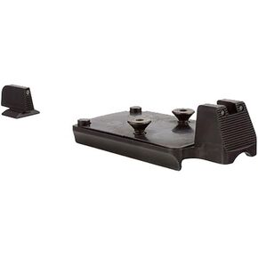 Trijicon CA428-C-600757 RMR Mount, 1911 with Integrated Night Sight Set: Black Front/Rear Outline with Green Lamps