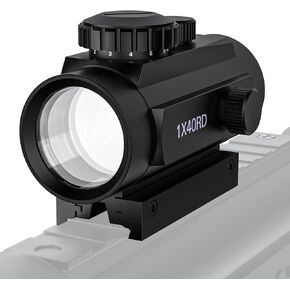 Tactical 1x40mm Reflex Sight, Select Red Dot Lighted Scope Mount Hunting Optics Riflescope, 4 MOA Rifle Scope Reflex Sight for Hunting,Fits 20mm Picatinny Weaver Rail
