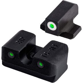 TruGlo Tritium Pro Glow in the Dark Gun Handgun Glock Pistol Laser Sight Accessories with Rear Colors for Beretta PX4 Storm and Green Light, Black