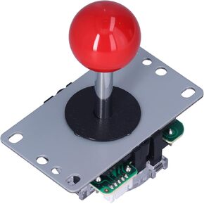 Hilitand Classic Competition 5 Pin Stick Rocker 8 Ways Joystick for PC Box 360, for PS2, for PS3 Games DIY Kit Parts Mame Jamma Game Consoles(red)