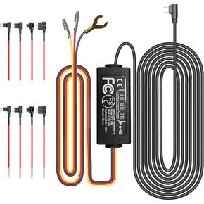 Hardwire Kit Type C USB for Dash Cam, 11.5ft Dashboard Camera Car Charger Cable Kit 12V-24V to 5V Fuse Kit, Low Voltage Protection Double 4 Fuses for V50-4CH, V7PLUS
