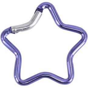 Blue Carabiner Clip Star Shaped Climbing Buckle Aluminum Alloy Heavy Duty Keyring Hook for Camping Fishing Hiking Traveling Aluminum Key Chain Clip, Accessory and Keychain Carabiners