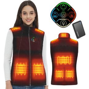 KOVNLO Heated Vest Women with Battery Pack Included, Smart Electric Lightweight Heated Jacket