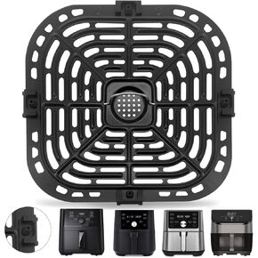 Air Fryer Grill Plate for Instant Pot Vortex 6 in 1 6 QT Gourmia GAF735 6 QT Air Fryer, Air Fryer Accessories Replacement Parts Tray Grill Pan Crisper Plate Rack, Dishwasher Safe
