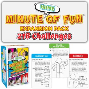 Funwares Minute of Fun Game - Minute to Win It Games for Kids, Adults, Teens, Families, Game Night, Gift for Home, Birthdays, or Travel. 2-12 Players! Original Edition, 237 Challenges
