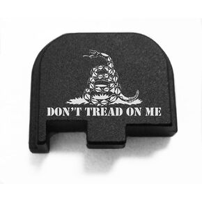 BASTION Laser Engraved Butt Plate, Rear Slide Cover Back Plate for Glock G43, G43X, and G48 9mm ONLY - Don't Tread ON ME