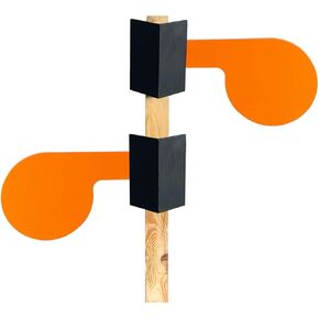 Highwild 6" x 3/8" AR500 Dueling Tree Paddle Steel Target Set - for Use with 2X4 Board - 2 Pack