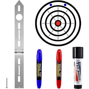 Axe Throwing Target Template Stainless Steel Target Template Stencil Comes with 3 Markers Axe Throwing Target Board Stencil Axe Throwing Set for Drawing Target Template, 20 x 2 Inches (Foldable)