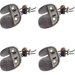 4 Pack Leather Archery Finger Tabs Archery Finger Guard for Shooting Practice Gear,Right Hand