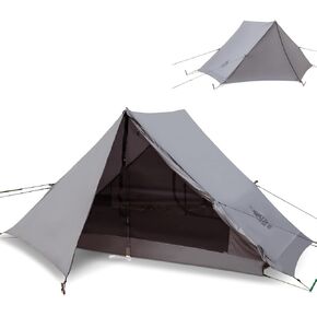 OneTigris HILLRIDGE Backpacking Tent, Waterproof Windproof 2 Person Tent, 20D SIL-Coated Nylon, Single Layer, Ultralight 3 Season Tent for Camping Hiking Canoeing Travel