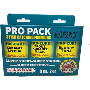 Pro Pack Kokanee 3 top scents for The kokanee Anglers. These scents are Hand Picked by top kokanee Anglers. These scents Will Help Put More Fish to The Boat.