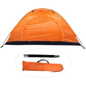 Single Person Camping Tent, One Person Backpacking Tent Portable Easy Set Up Outdoor Tent with Tent Rods Tent Pegs & Storage Bag for Camping or Emergency Use