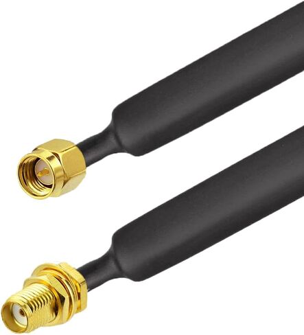 Window Pass Through Flat Coaxial Cable SMA Male to SMA Female Jack Adapter 12 inches in Kuwait