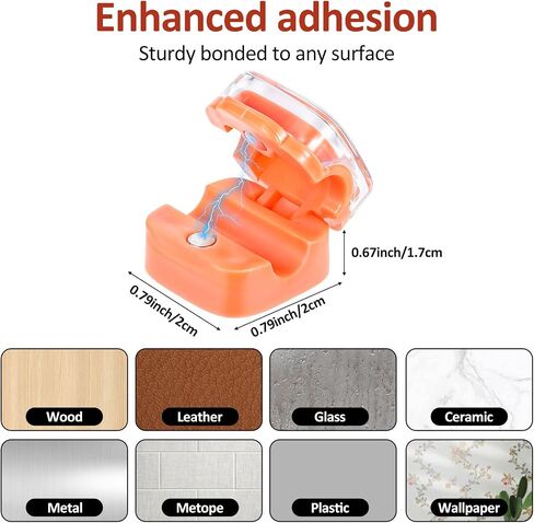 6Pack Magnetic Cable Clips, Adjustable Smooth Cord Holder, Under Desk Cable Management, Adhesive Charger Wire Keeper, Organizer for Home Office Desk Car Wall Phone Desktop Nightstand Computer in Saudi Arabia
