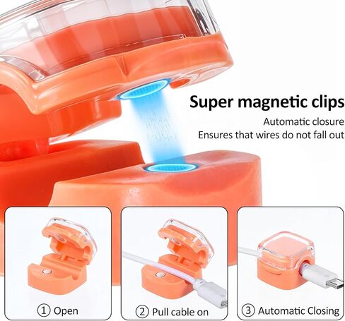 6Pack Magnetic Cable Clips, Adjustable Smooth Cord Holder, Under Desk Cable Management, Adhesive Charger Wire Keeper, Organizer for Home Office Desk Car Wall Phone Desktop Nightstand Computer in Saudi Arabia