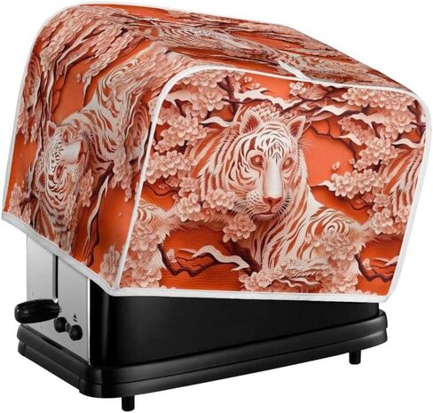 4 Slice Toaster Cover Van Gogh Style Sunflower Plus Size Toaster Dust Cover Oil Painting Flowers Yellow Microwave Oven Cover Dust and Fingerprint Protection in Saudi Arabia