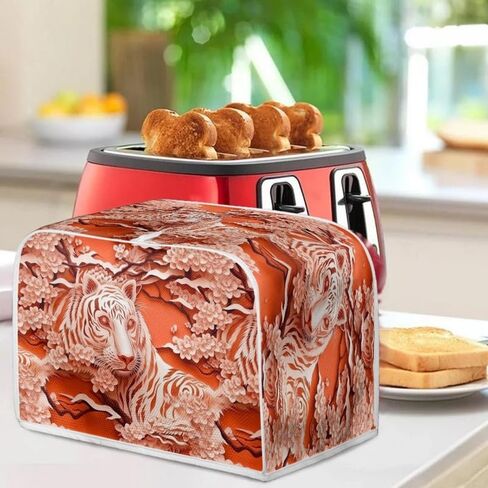 4 Slice Toaster Cover Van Gogh Style Sunflower Plus Size Toaster Dust Cover Oil Painting Flowers Yellow Microwave Oven Cover Dust and Fingerprint Protection in Saudi Arabia