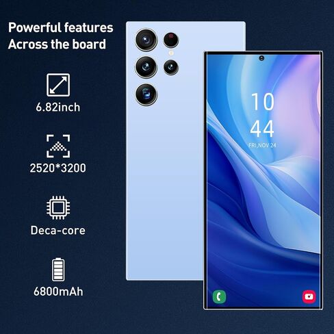 S24U Unlocked Phone,Android 14.0 Cell Phones,8+256GB Smartphone,Support Dual SIM Dual Standby Face Recognition 6800mAh Ultra Long Life Battery.(Grey) in Saudi Arabia