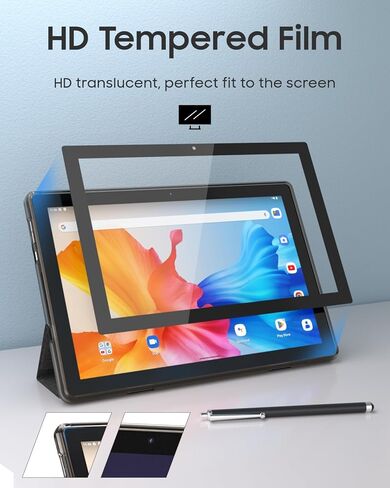 Tablet Android Tablet 10 Inch 11 Tablets, Tablets with Case, 5G WiFi Wifi6 128GB ROM+6GB RAM + 1TB Expand 8MP Camera, 1.8GHz CPU 6000mAh Battery, 10.1" 1280 * 800 FHD Tab in Kuwait